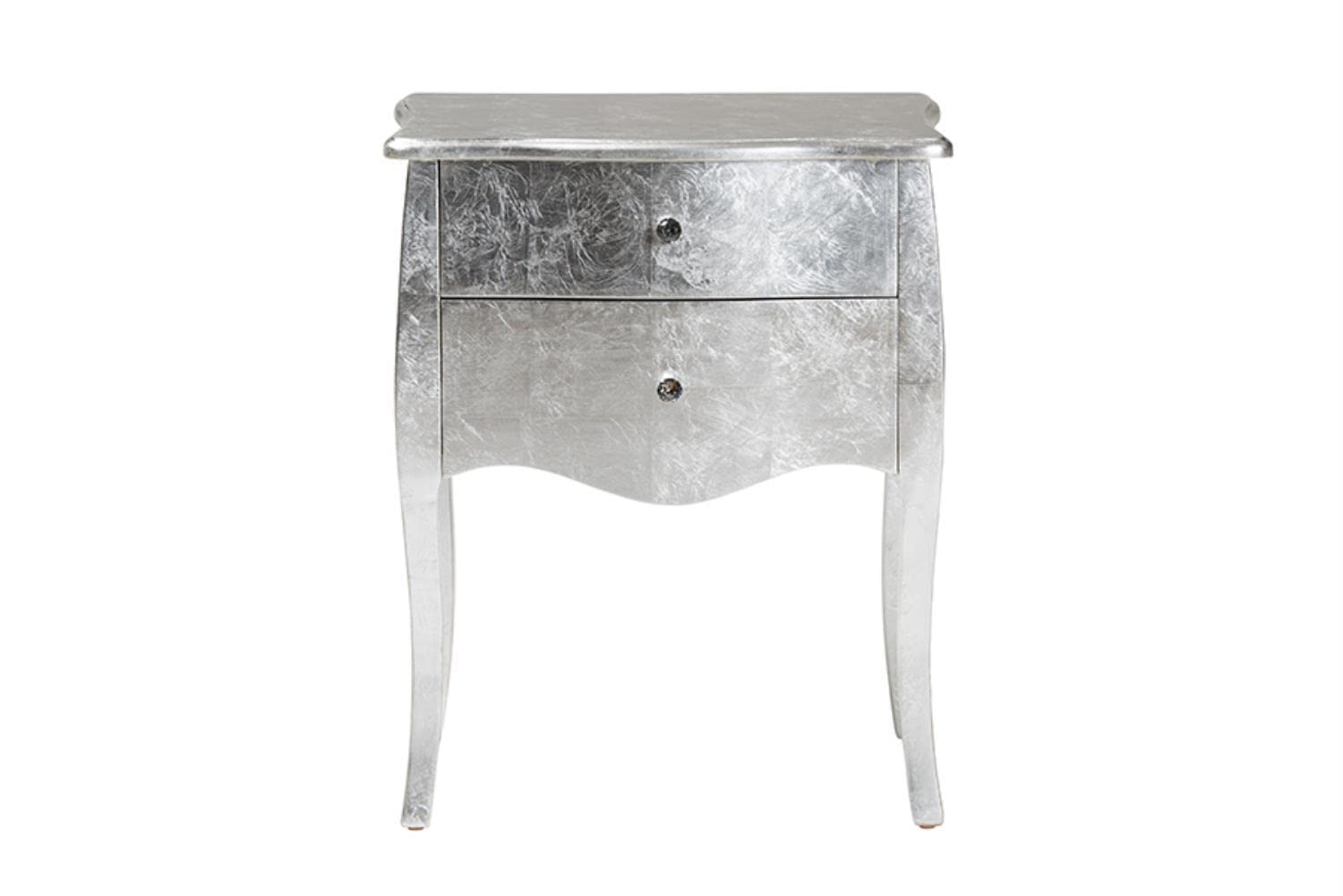 Baxton Studio Patrice Silver Finished Wood 2-Drawer End Table